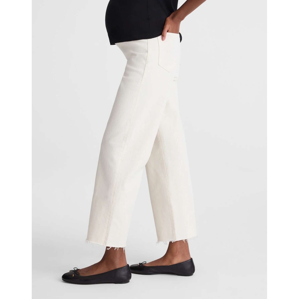 NWT Madewell The Maternity Perfect Vintage Wide Leg Crop Jean Vintage Canvas 27